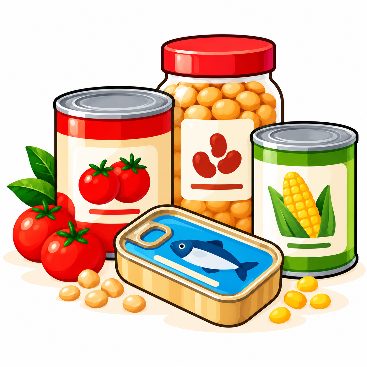Canned & Packaged Foods category illustration