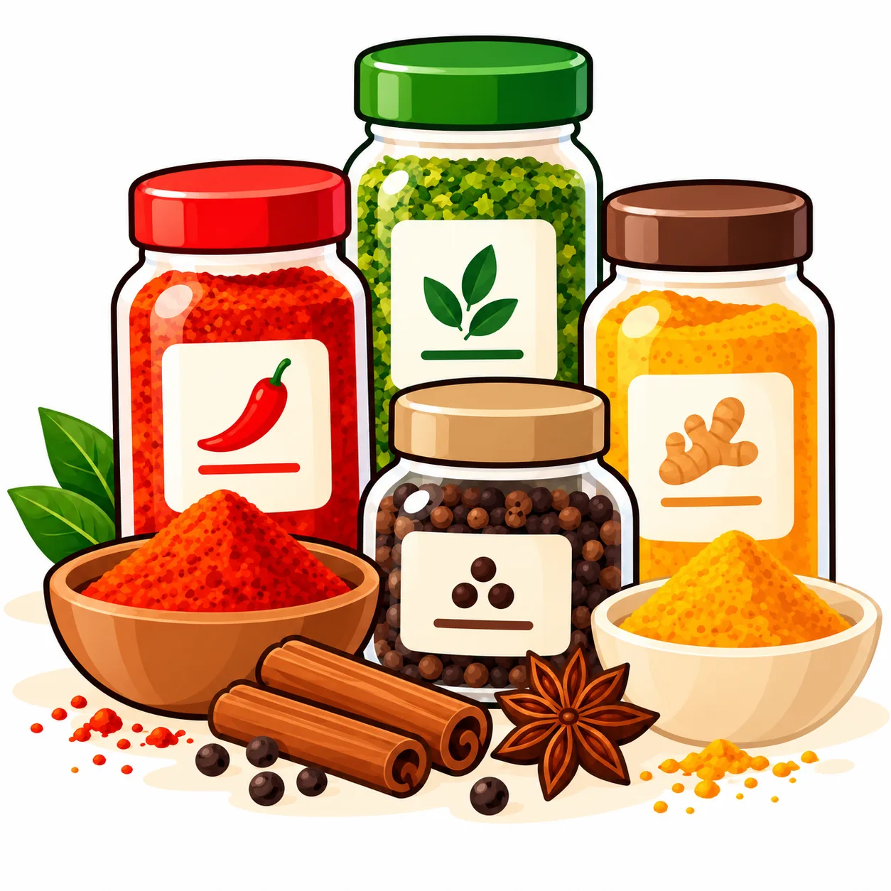 Sauces, Spices & Seasoning category illustration