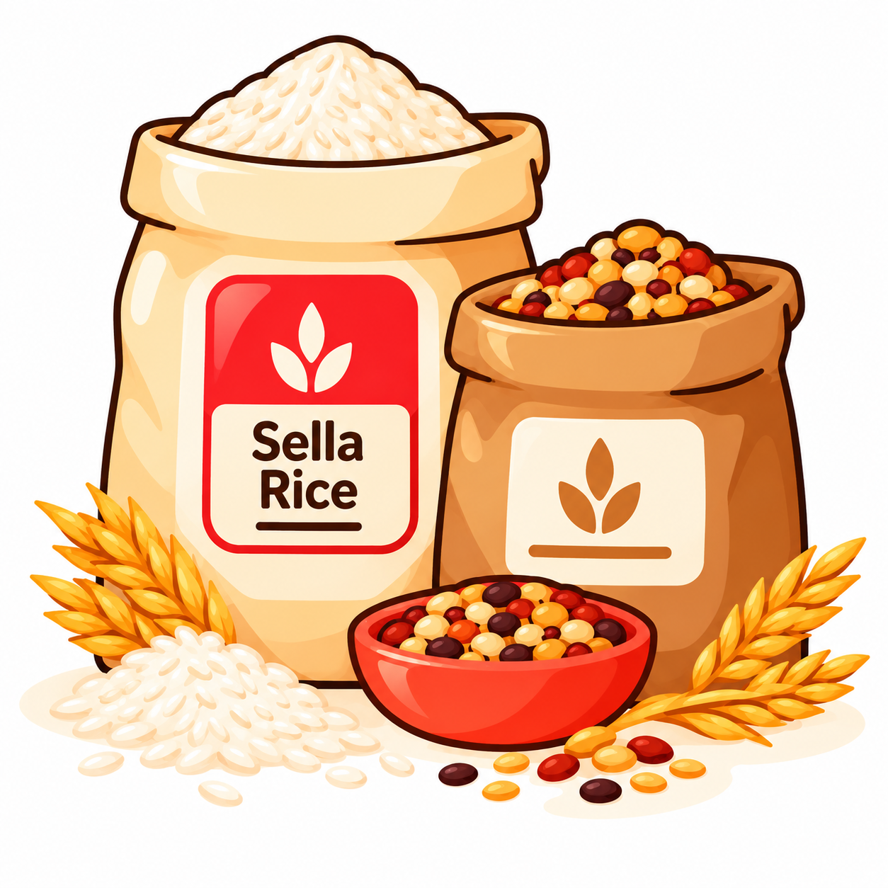 Grains, Rice & Flour category illustration