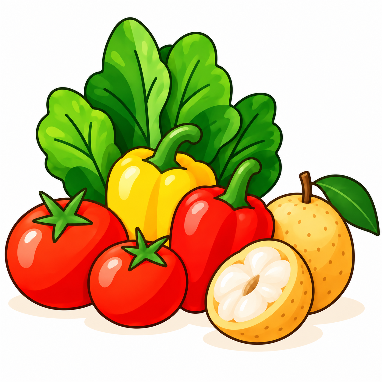 Fresh produce & Vegetables category illustration